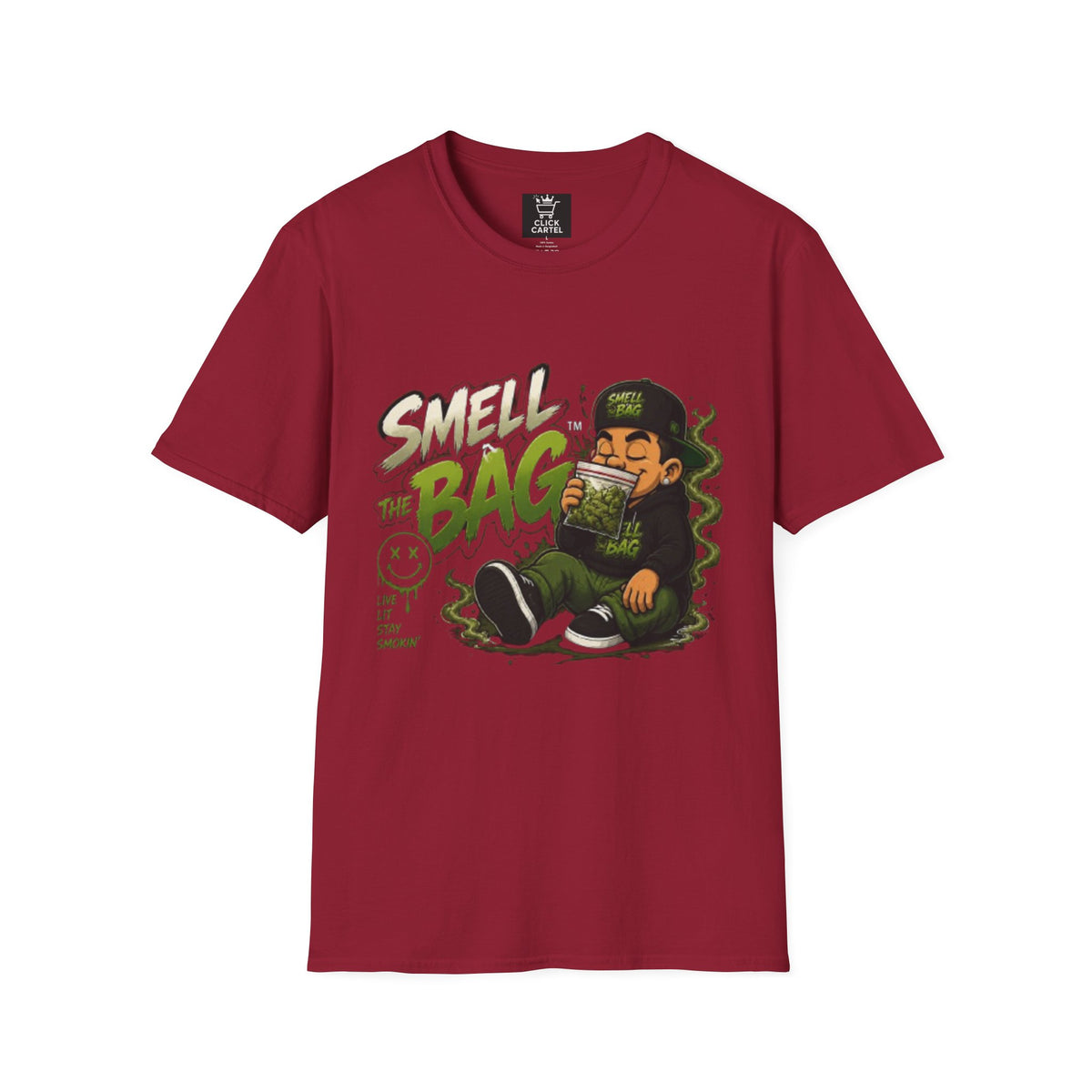 Smell The Bag T-Shirt – Funny Stoner Toon Graphic Tee