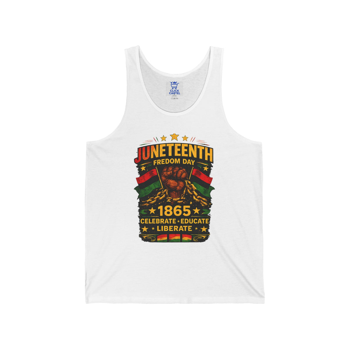 Juneteenth Freedom Day Tank Top – "Juneteenth 1865: Celebrate • Educate • Liberate"