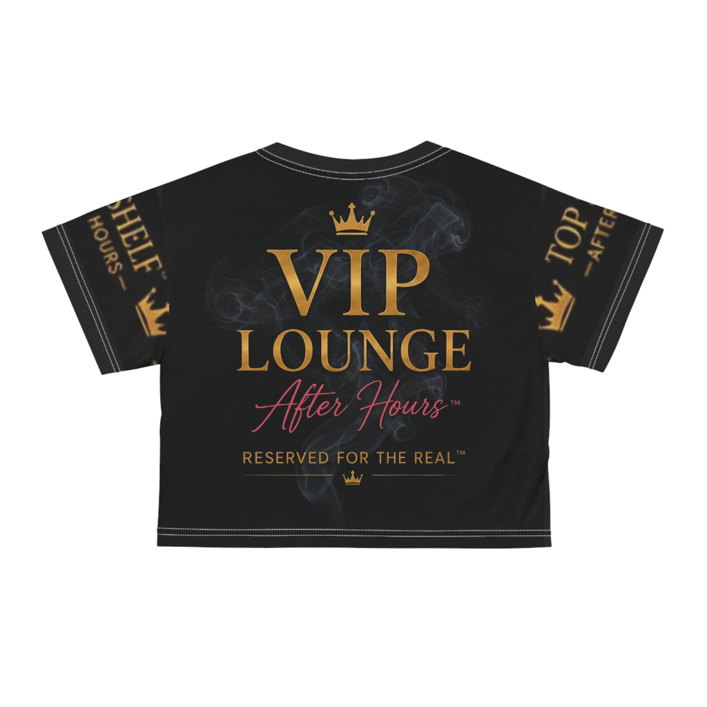VIP Lounge Crop Tee — "Top Shelf" Party Vibes Crop Top