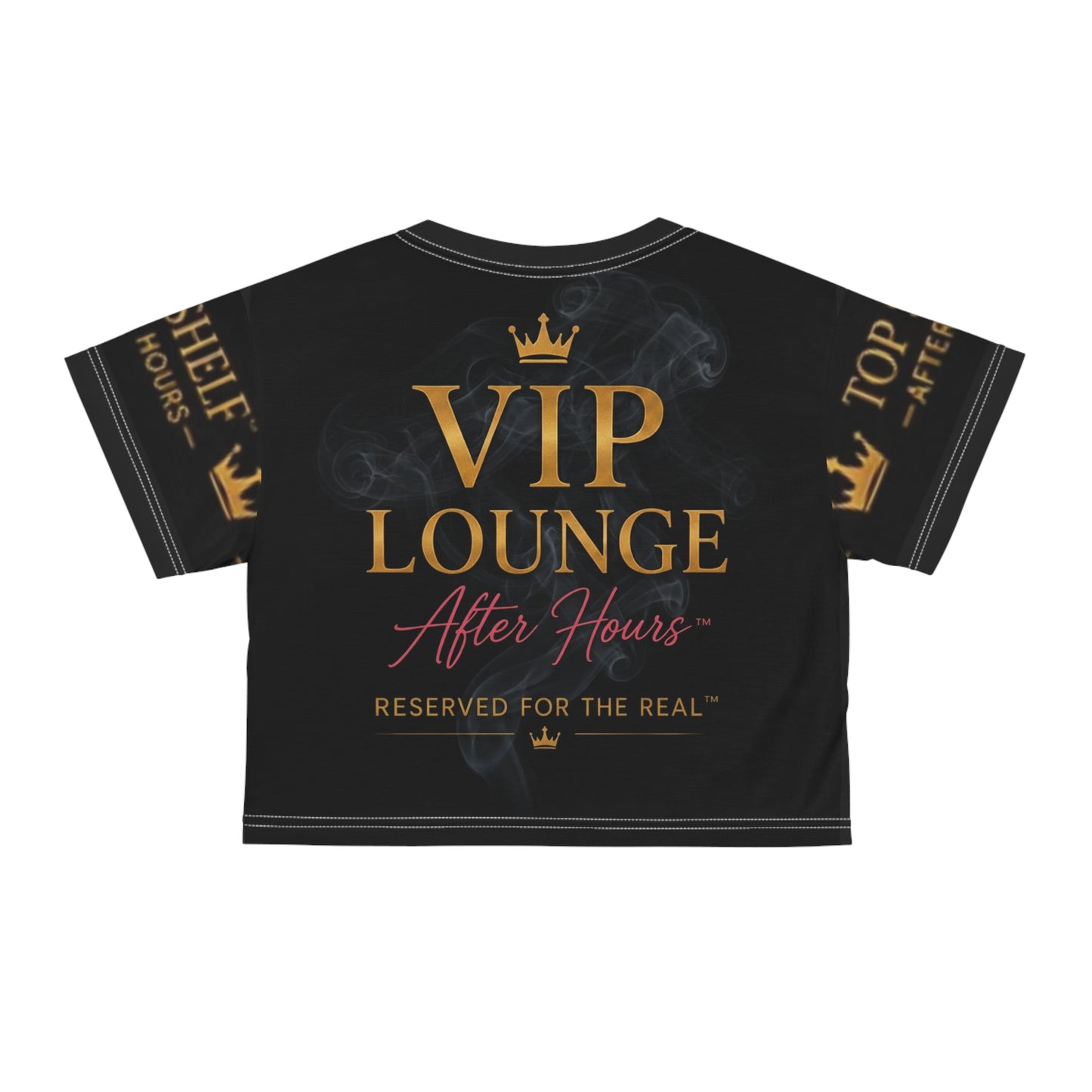 VIP Lounge Crop Tee — "Top Shelf" Party Vibes Crop Top