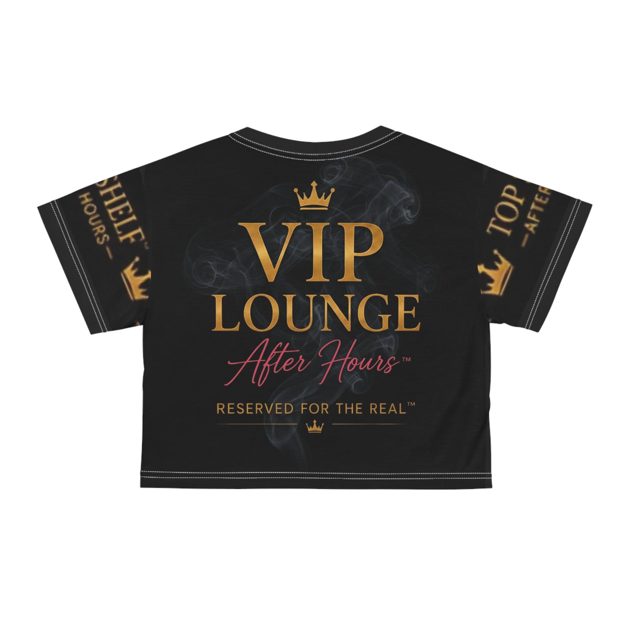 VIP Lounge Crop Tee — "Top Shelf" Party Vibes Crop Top
