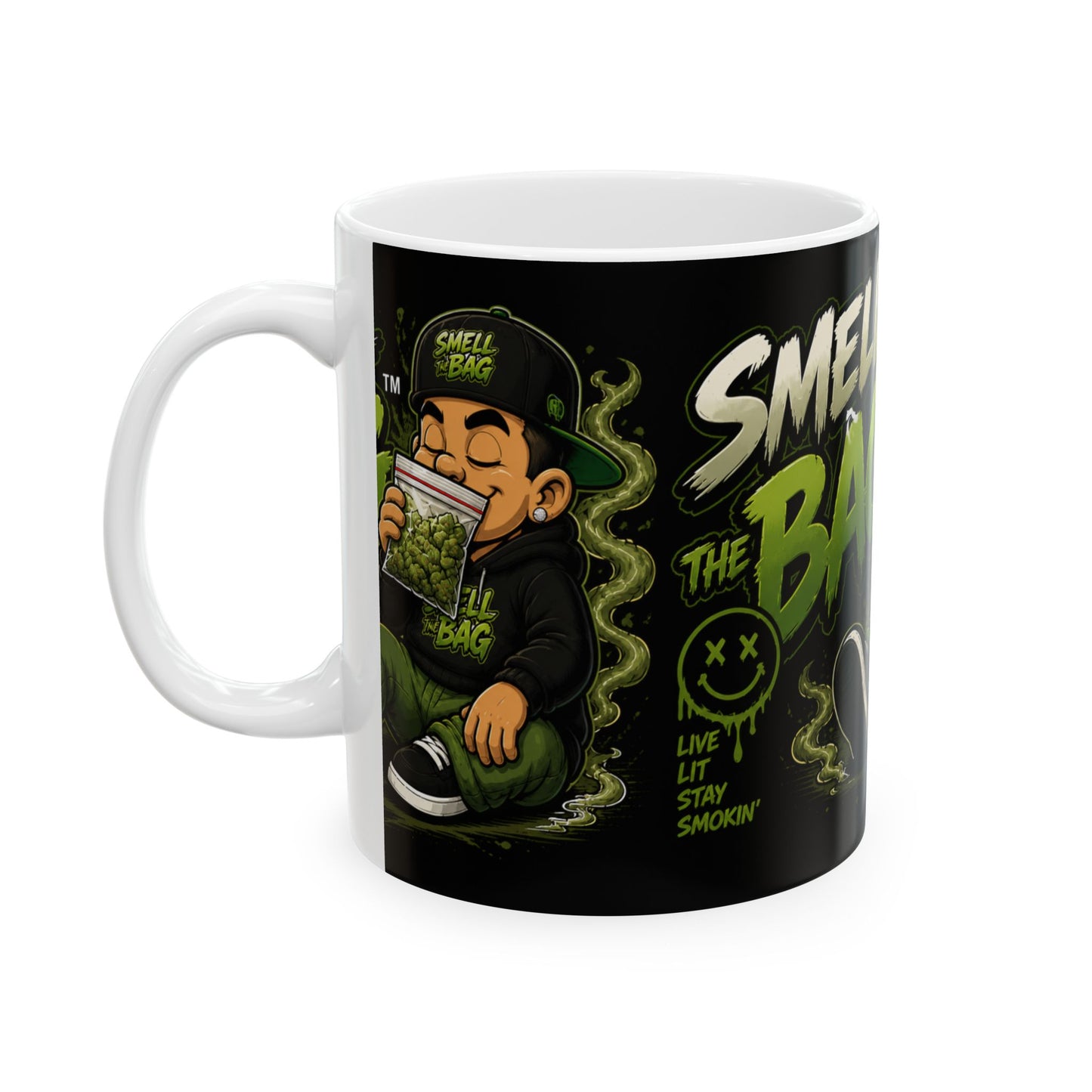 Smell The Bag | Ceramic Funny Toon Coffee Cup (11oz & 15oz)