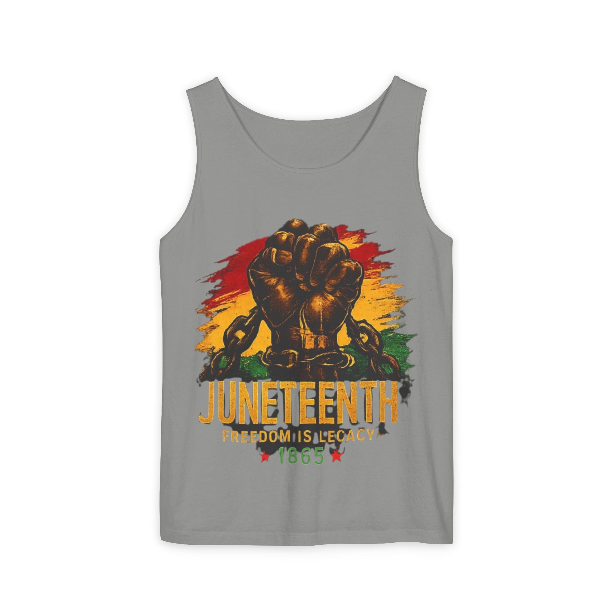 Juneteenth Freedom Fist Tank Top — Juneteenth 1865 Celebration Shirt