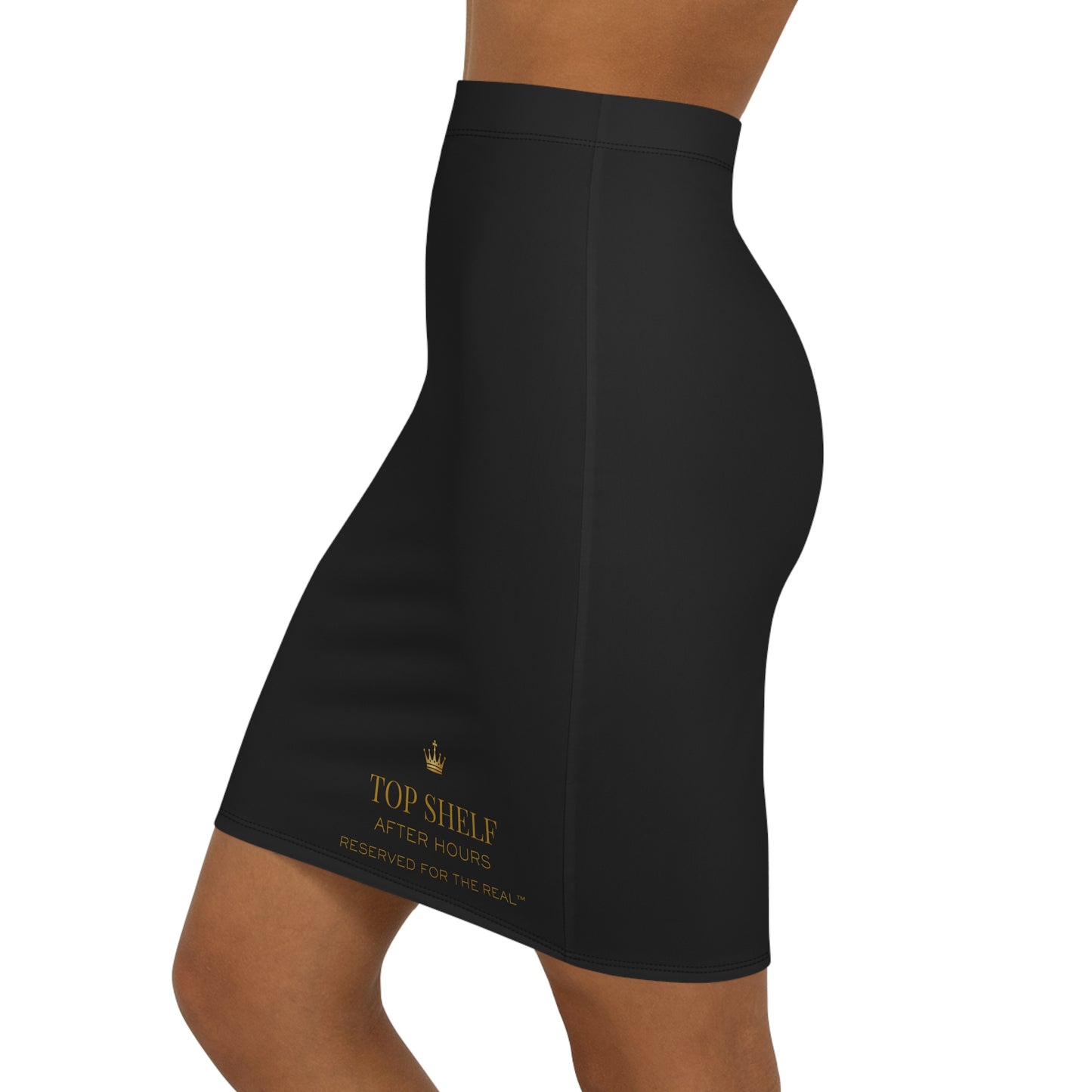 Top Shelf After Hours Black Pencil Skirt — Women's Mid‑Waist Clubwear