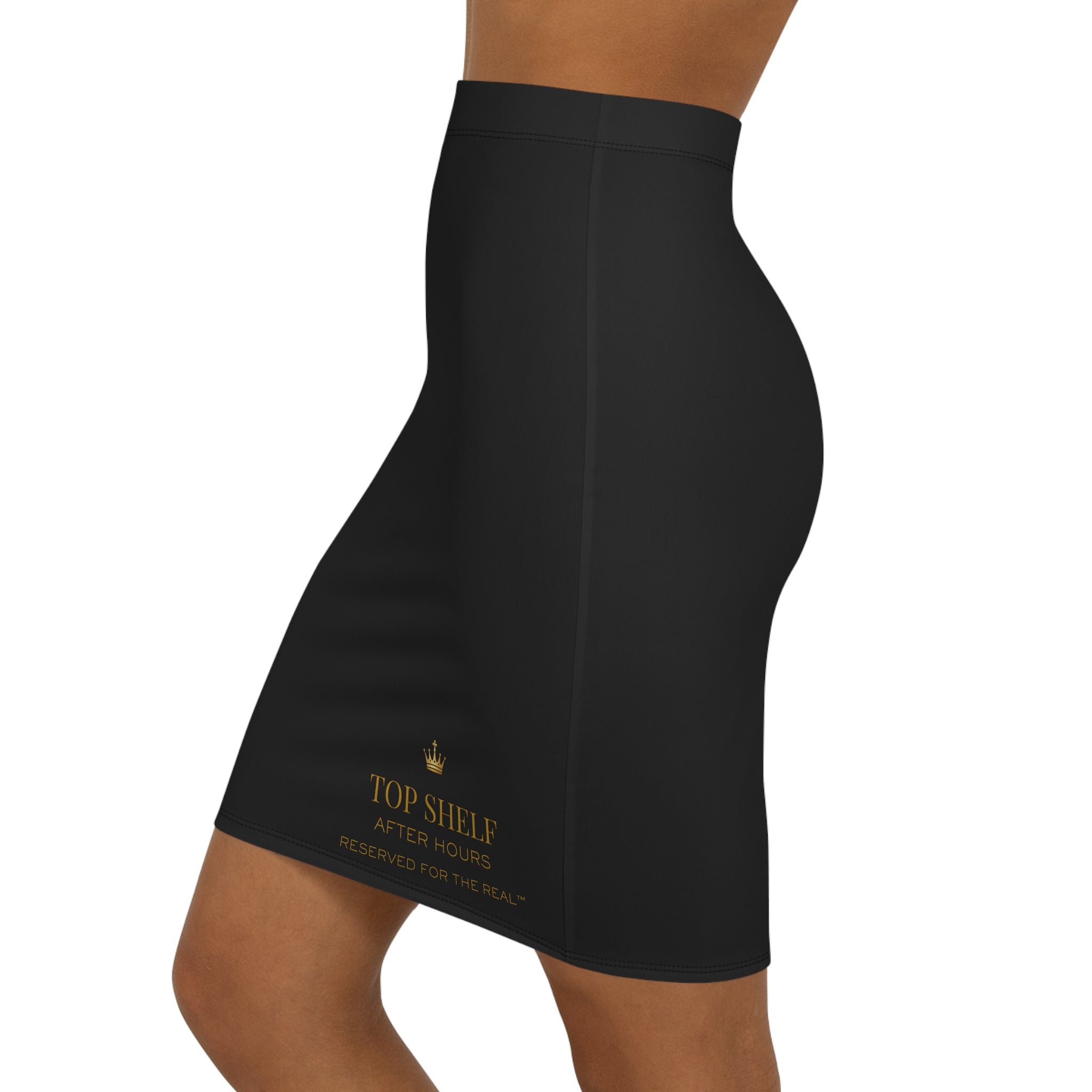 Top Shelf After Hours Black Pencil Skirt — Women's Mid‑Waist Clubwear