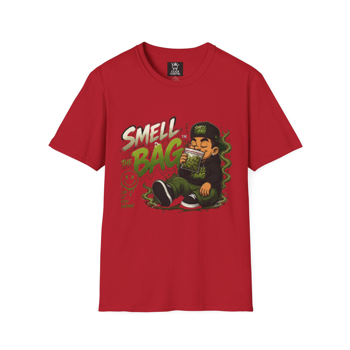 Smell The Bag T-Shirt – Funny Stoner Toon Graphic Tee