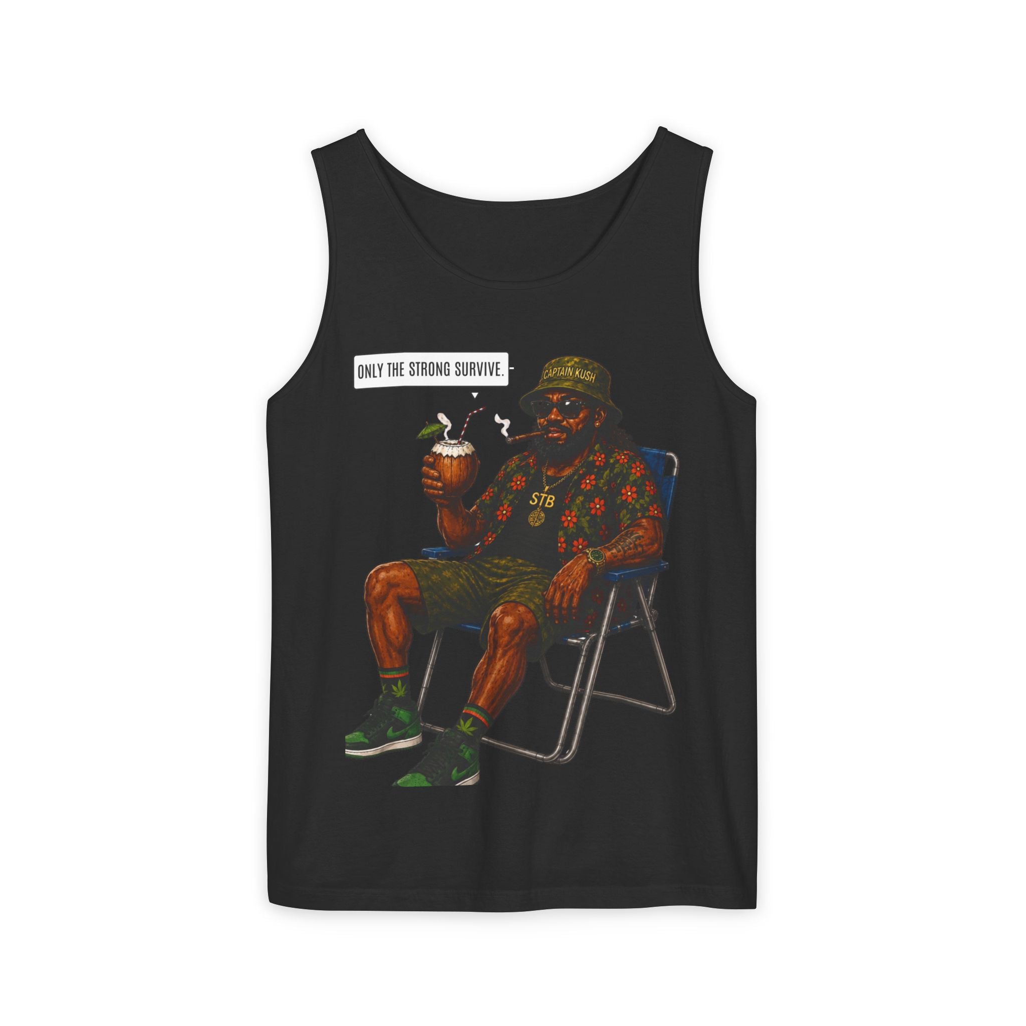 Tank Top — 'Only the Strong Survive' Beach Chair Survivor Graphic