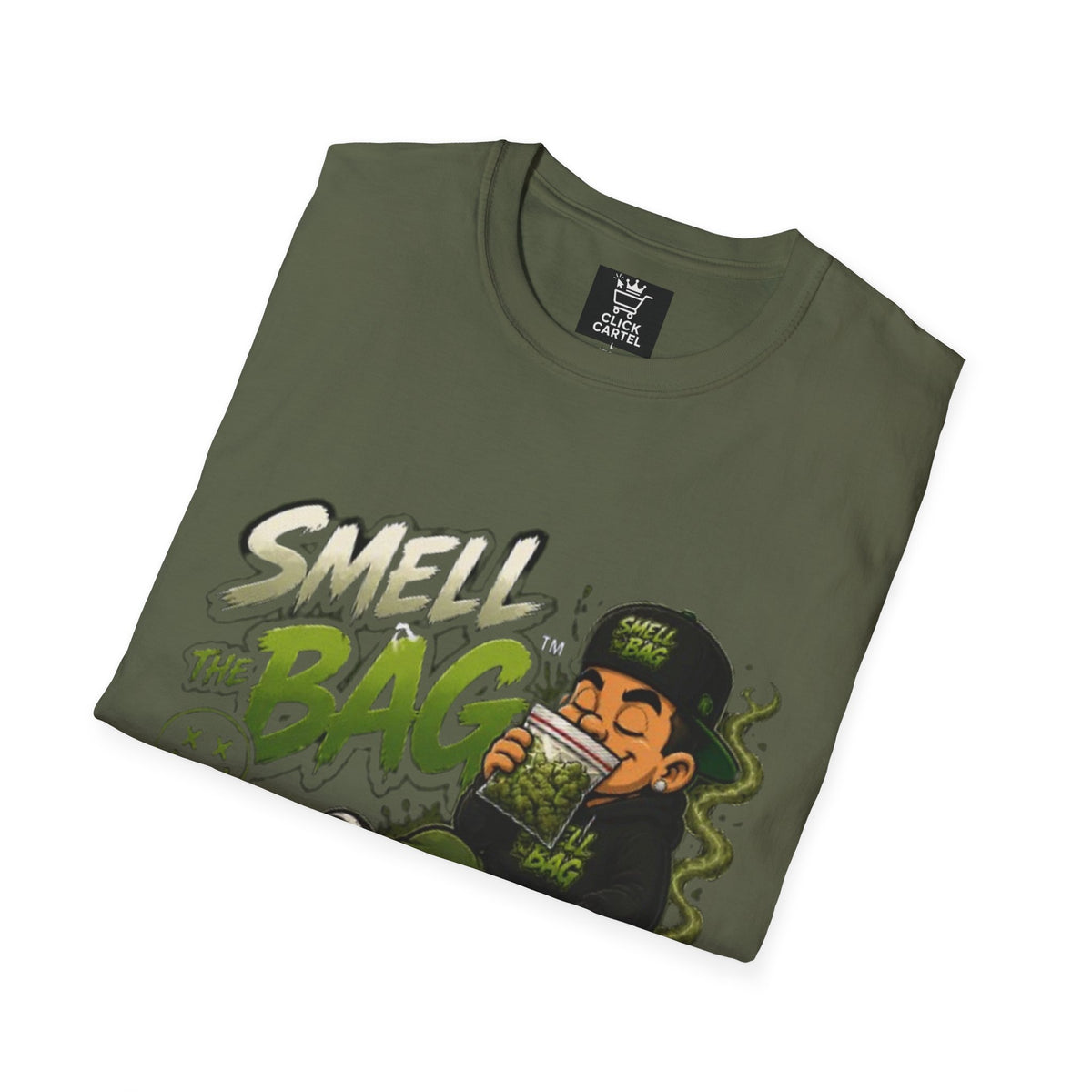 Smell The Bag T-Shirt – Funny Stoner Toon Graphic Tee