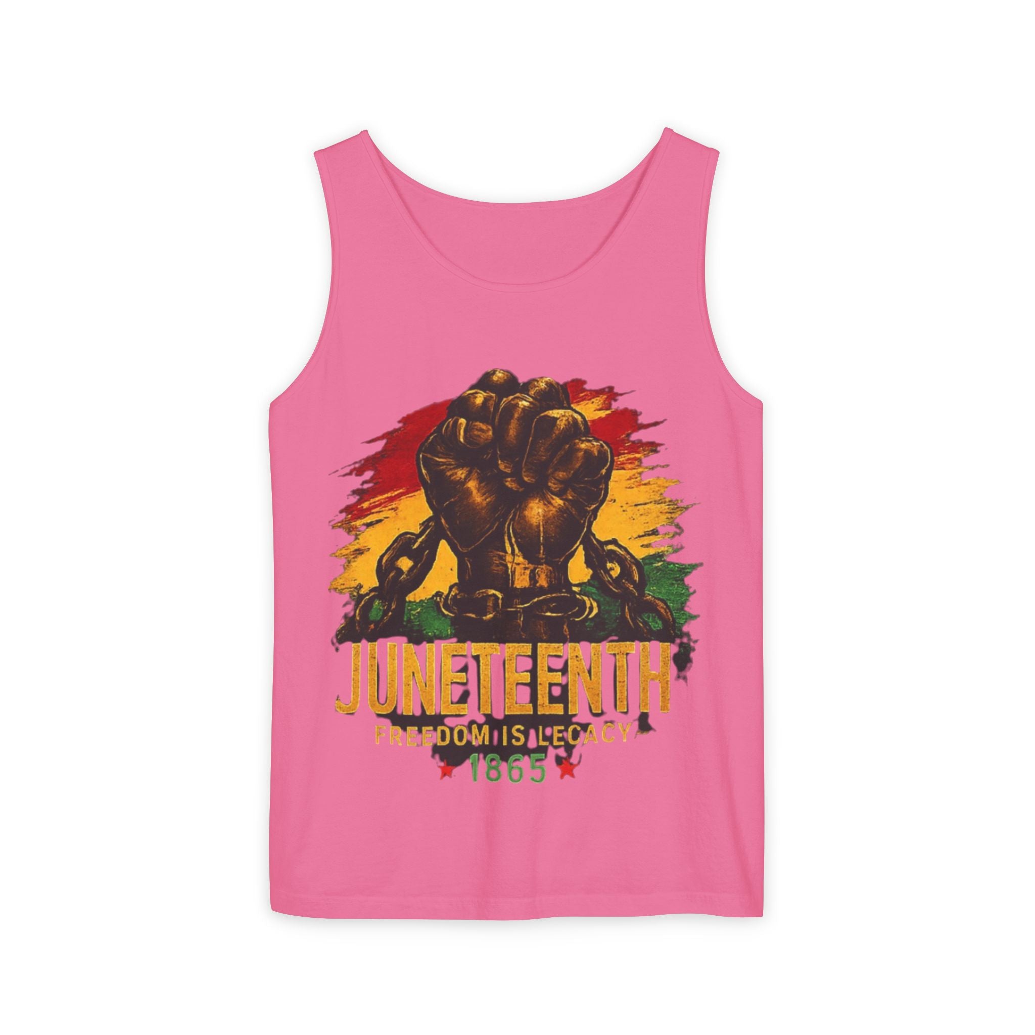 Juneteenth Freedom Fist Tank Top — Juneteenth 1865 Celebration Shirt