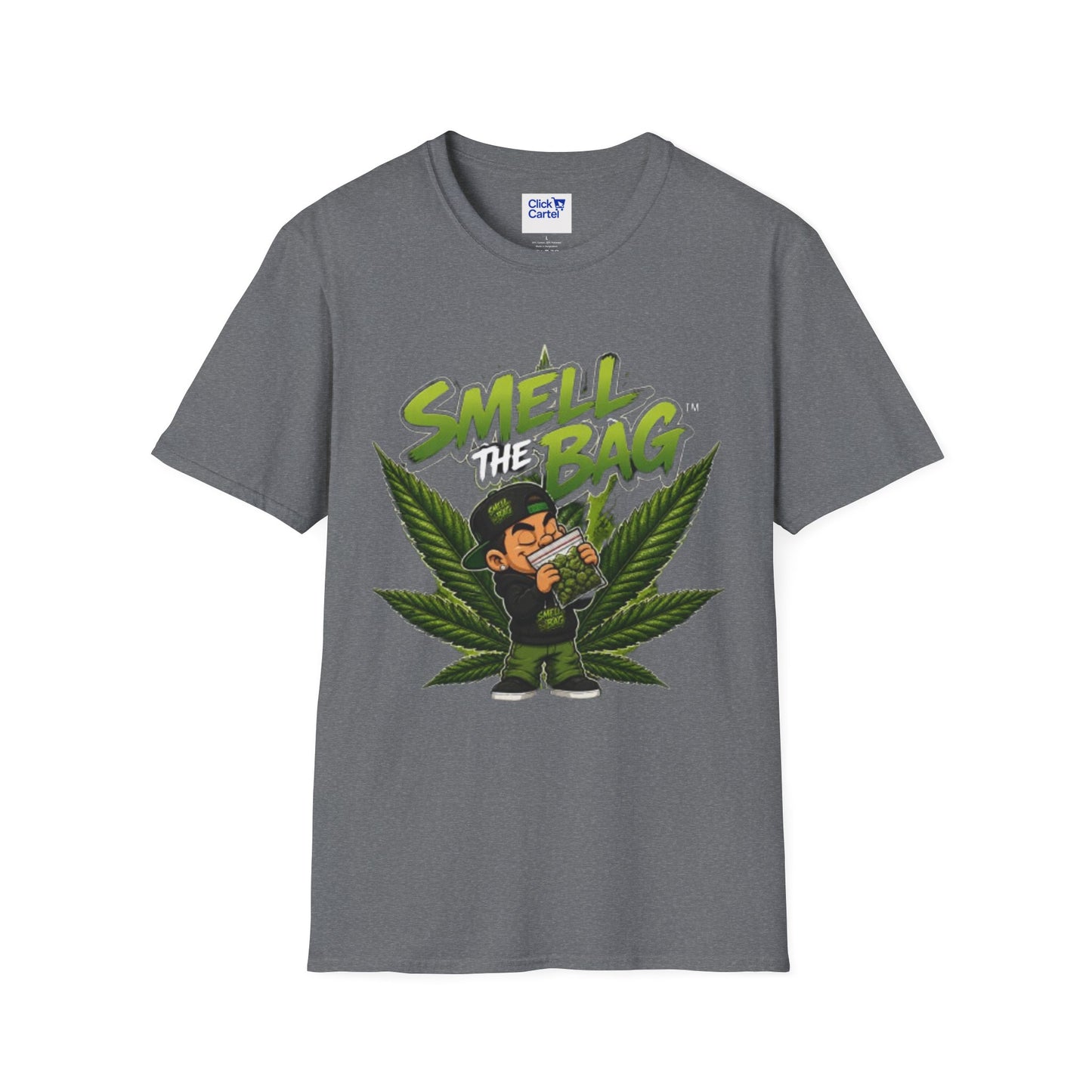 Smell the Bag | Cannabis Leaf & Stoner Toon Tee