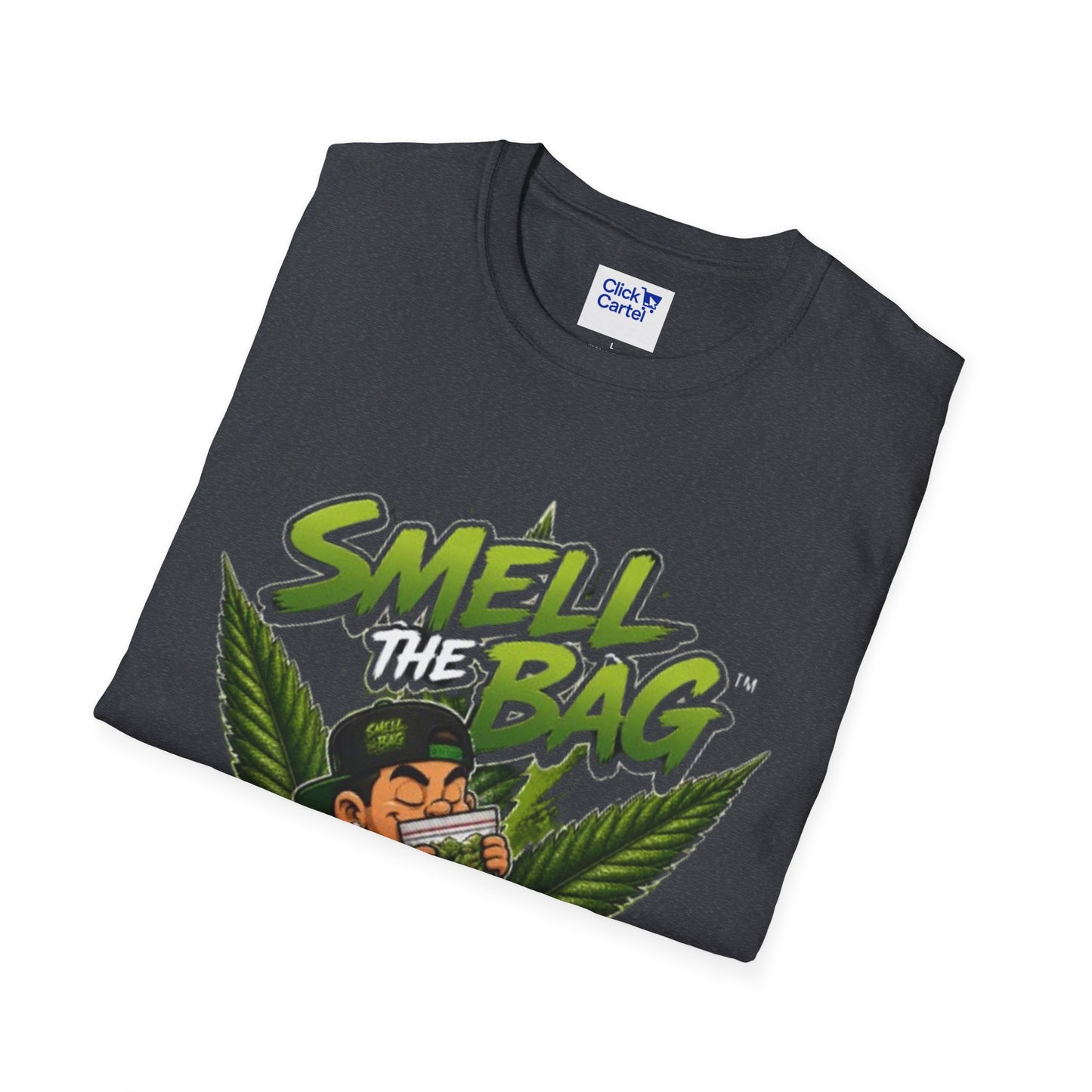 Smell the Bag | Cannabis Leaf & Stoner Toon Tee