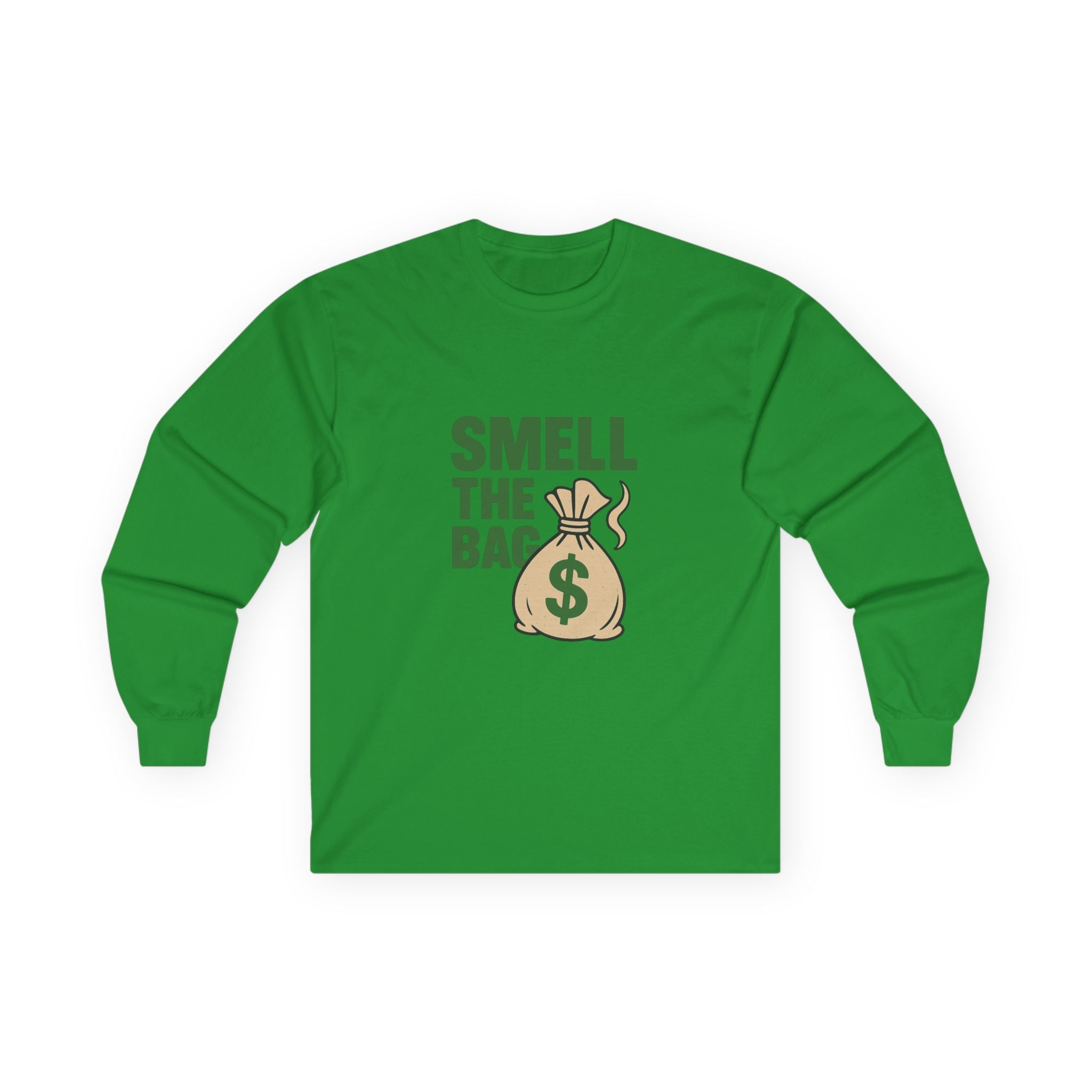 Funny Money-Themed Unisex Long Sleeve Tee - Perfect for Gifting, Birthday Celebrations, Humor, Casual Wear, Gift for Him and Her