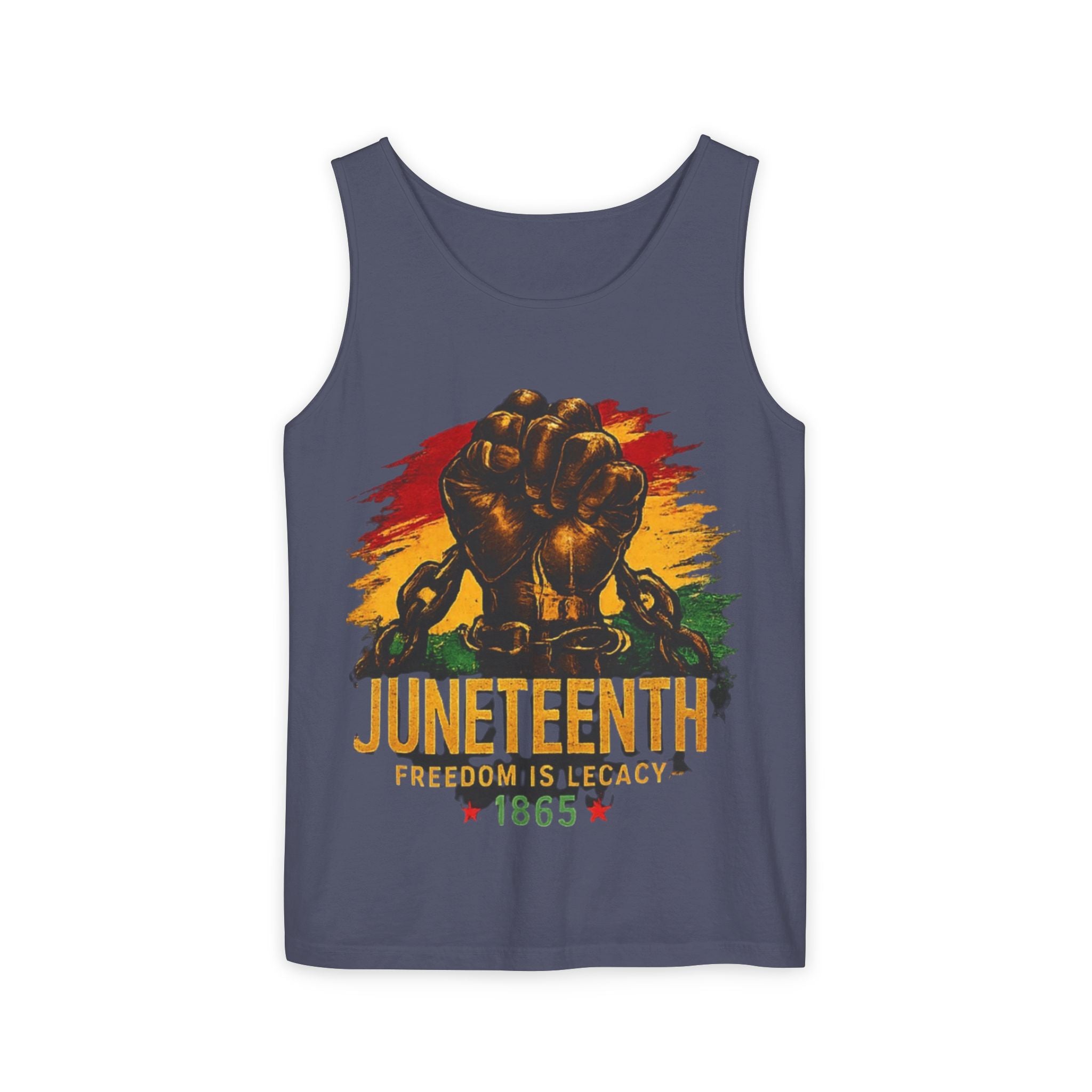 Juneteenth Freedom Fist Tank Top — Juneteenth 1865 Celebration Shirt