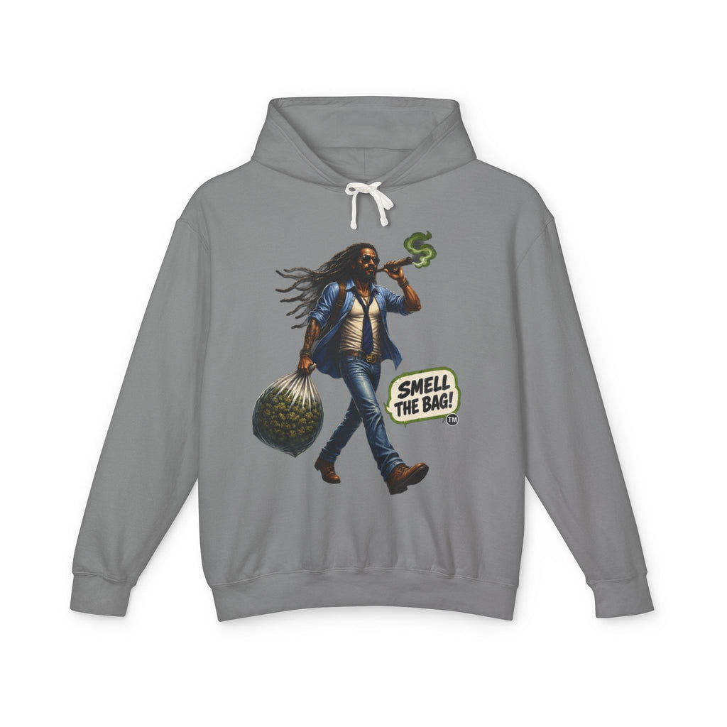 Smell The Bag Hoodie — Retro Dreadlocked Character Graphic Sweatshirt