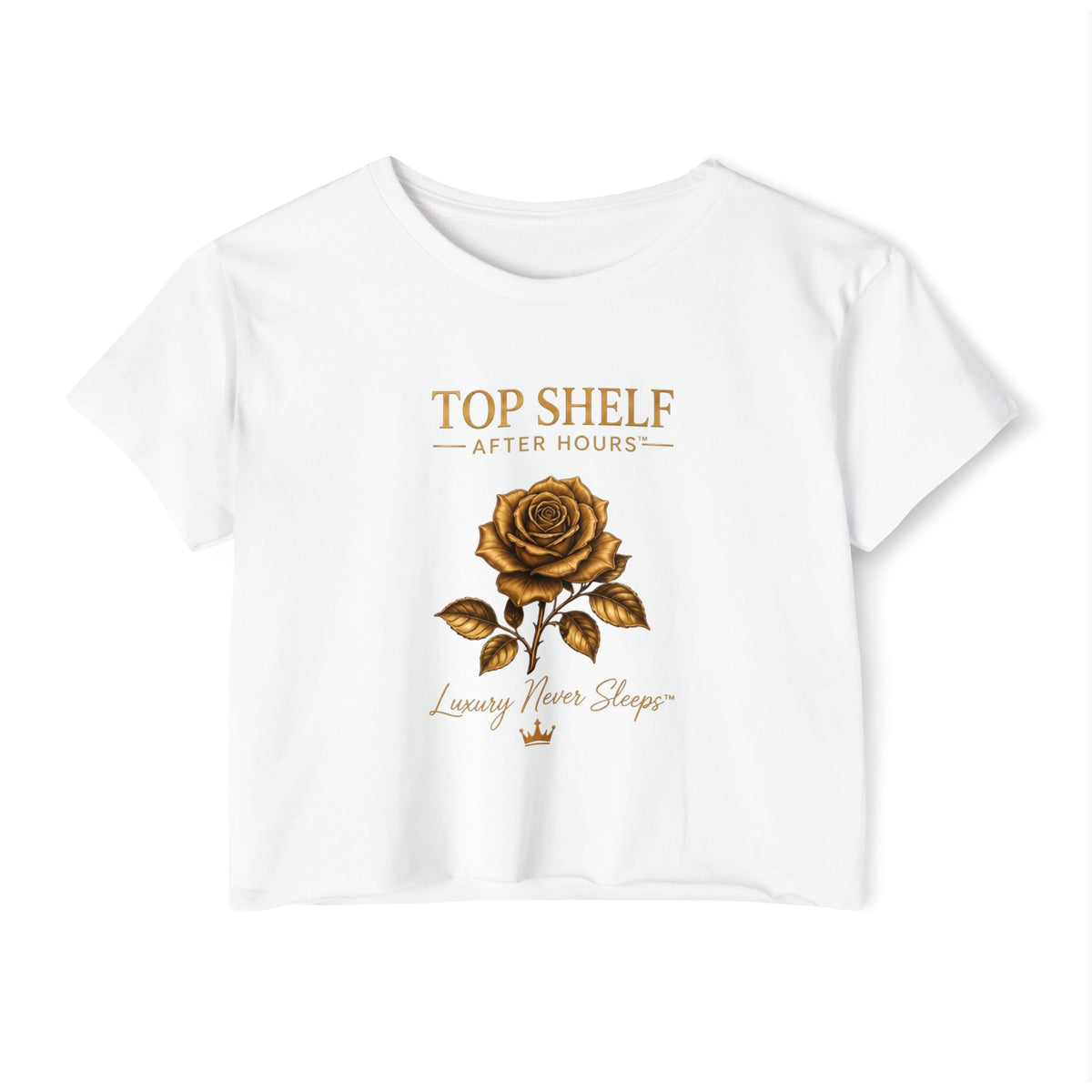 Top Shelf After Hours Rose Crop Top — Women’s Festival Graphic Tee