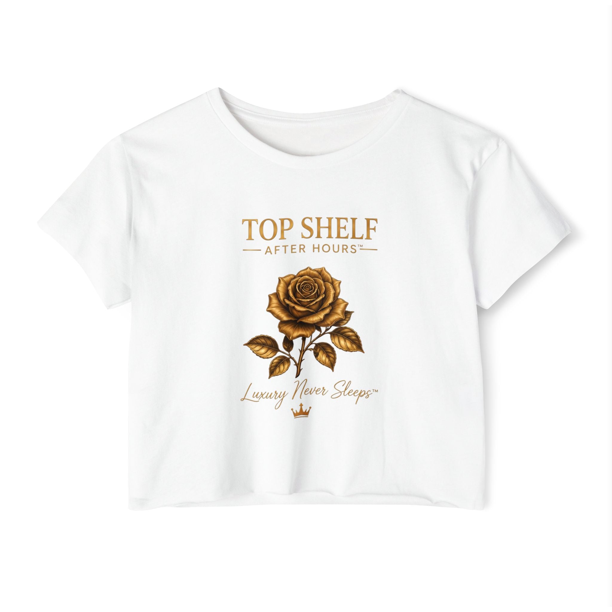 Top Shelf After Hours Rose Crop Top — Women’s Festival Graphic Tee