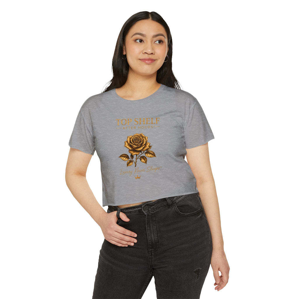 Top Shelf After Hours Rose Crop Top — Women’s Festival Graphic Tee