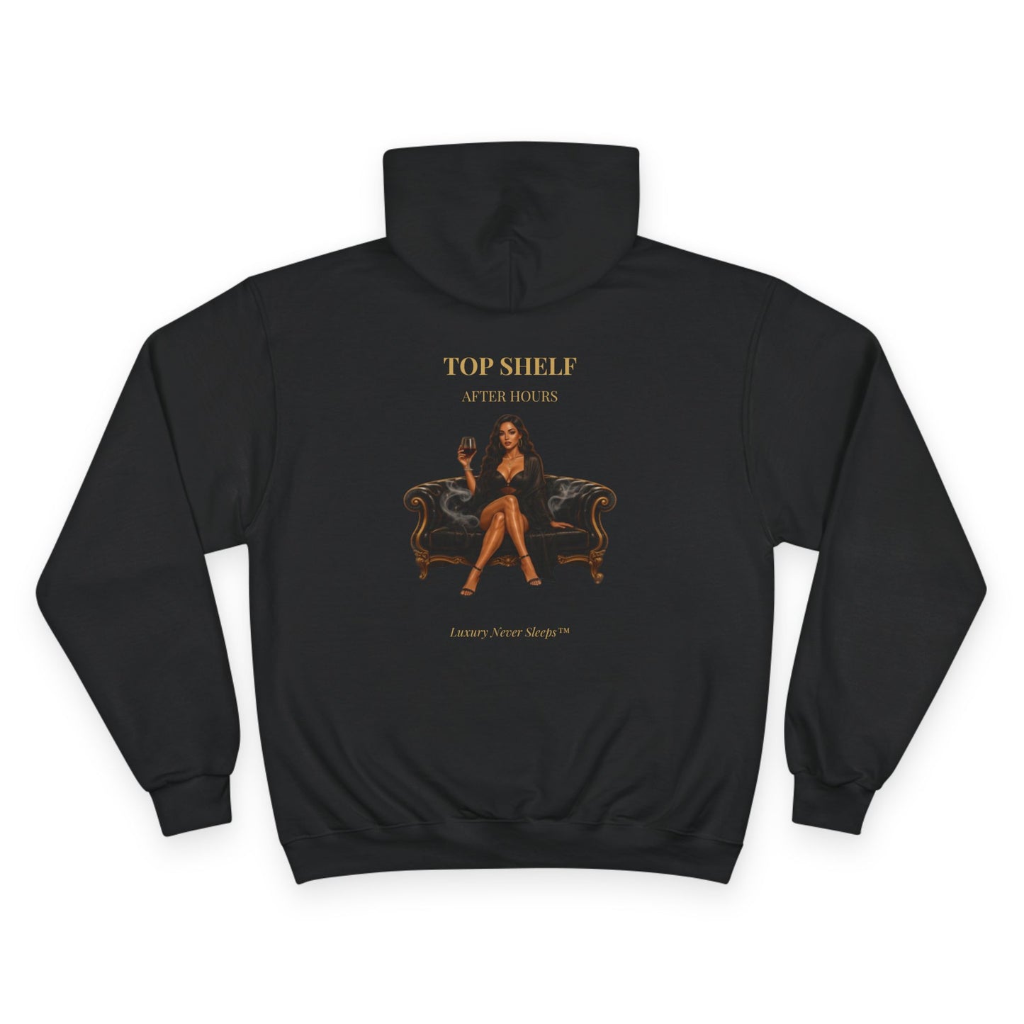 Top Shelf Hoodie — "Top Shelf After Hours" Graphic Champion Hoodie