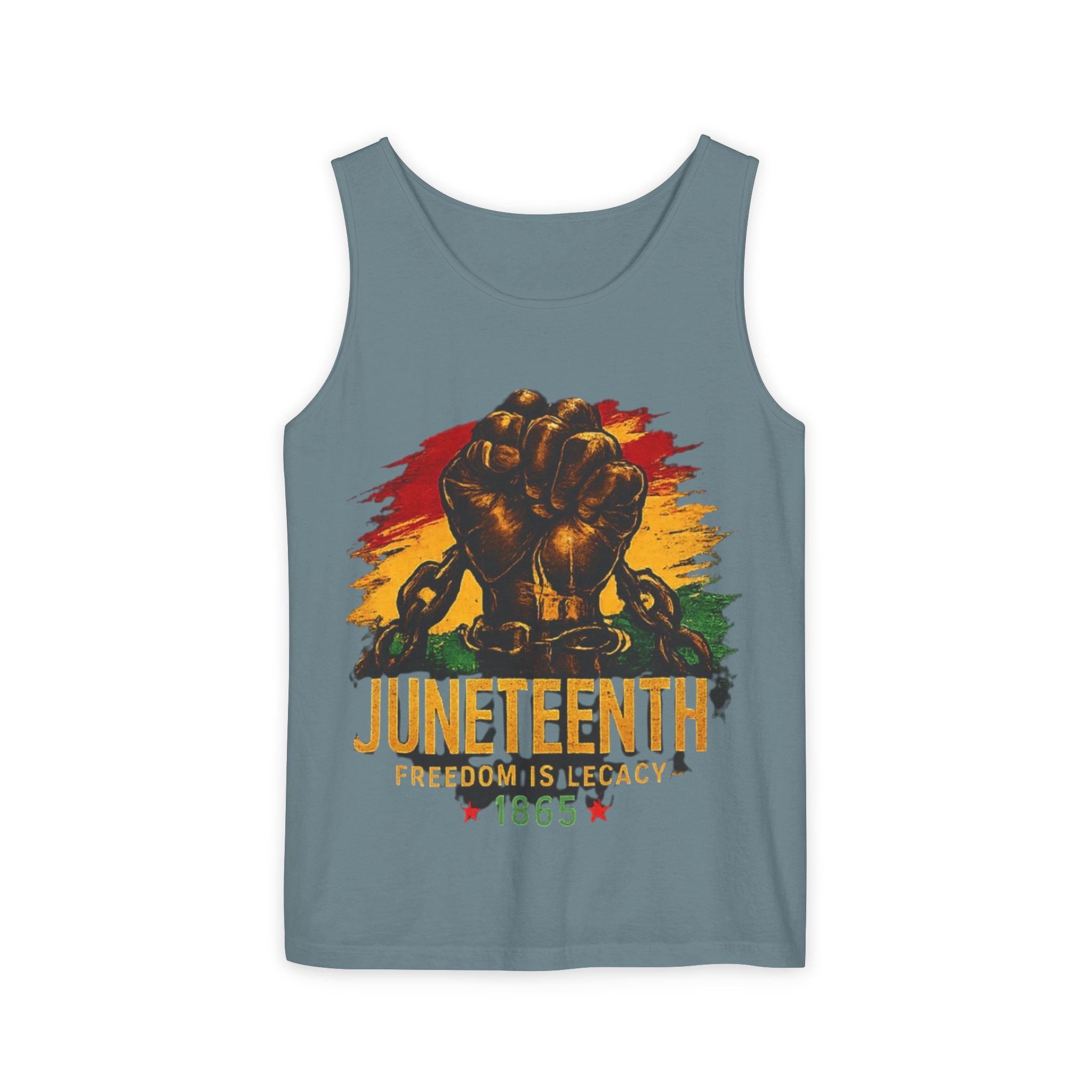 Juneteenth Freedom Fist Tank Top — Juneteenth 1865 Celebration Shirt