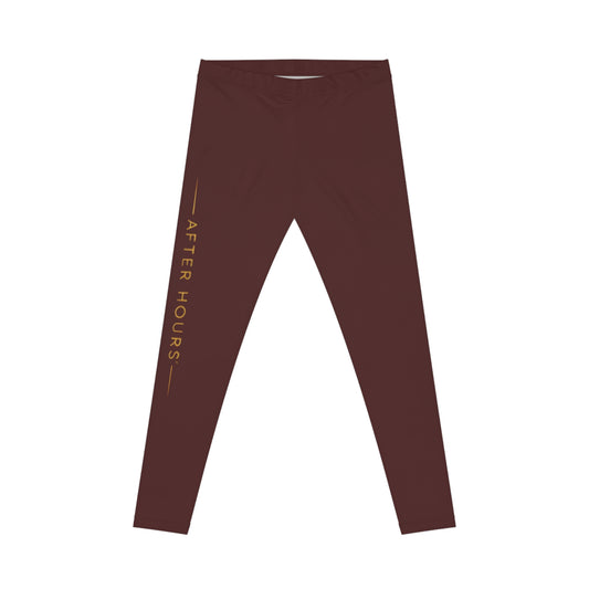 After Hours "Top Shelf" Leggings — Women's Stylish Maroon Activewear