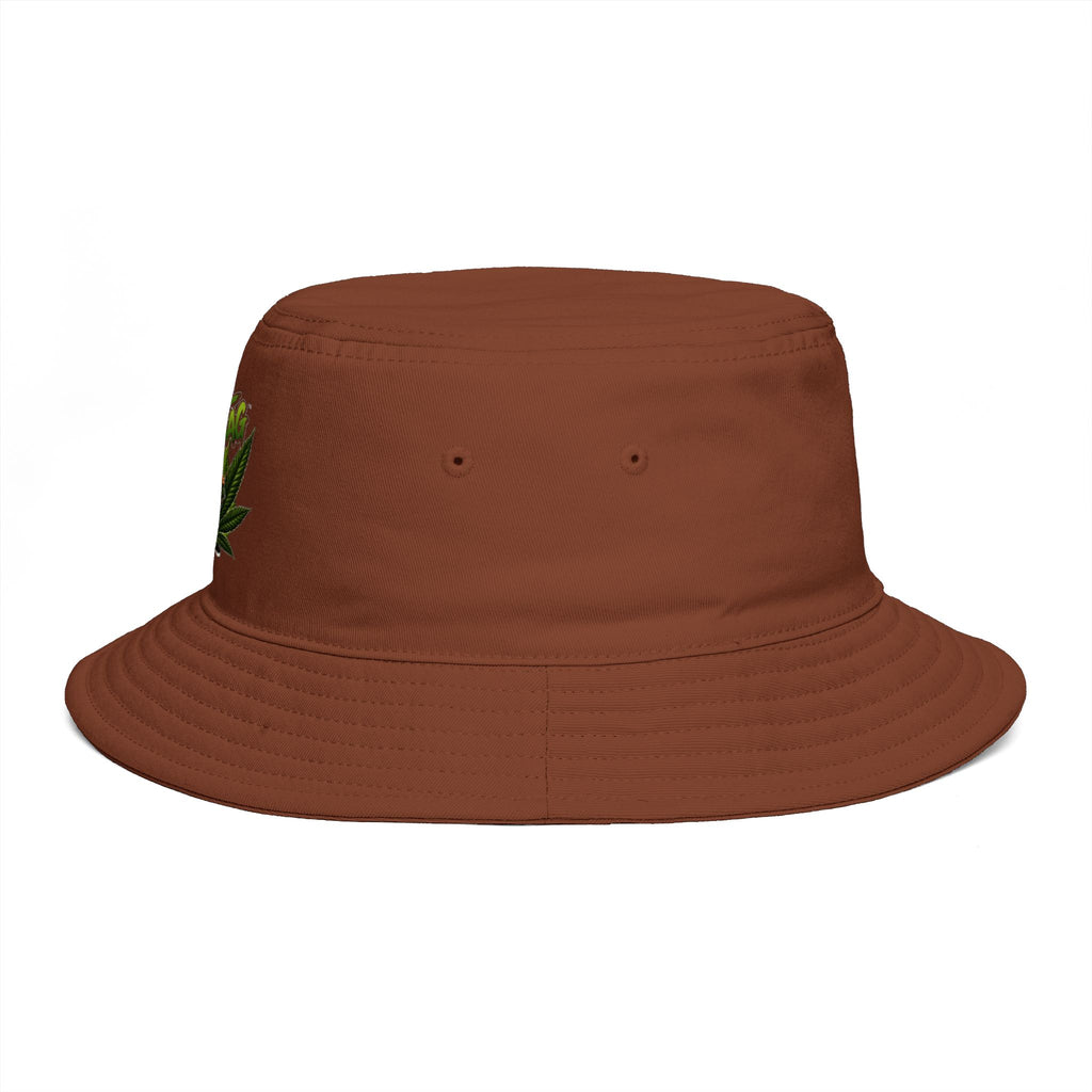 Smell the Bag Bucket Hat — Retro Cannabis Leaf Graphic Hat