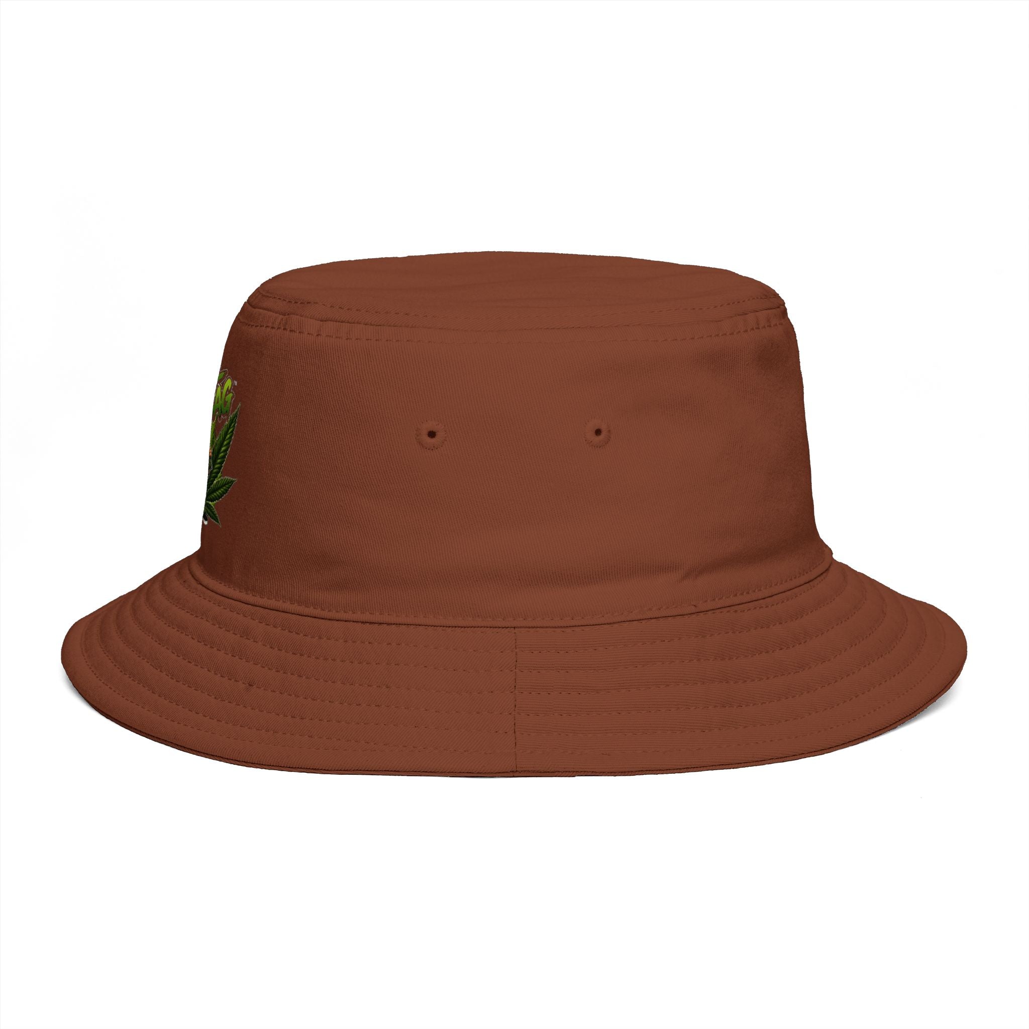 Smell the Bag Bucket Hat — Retro Cannabis Leaf Graphic Hat