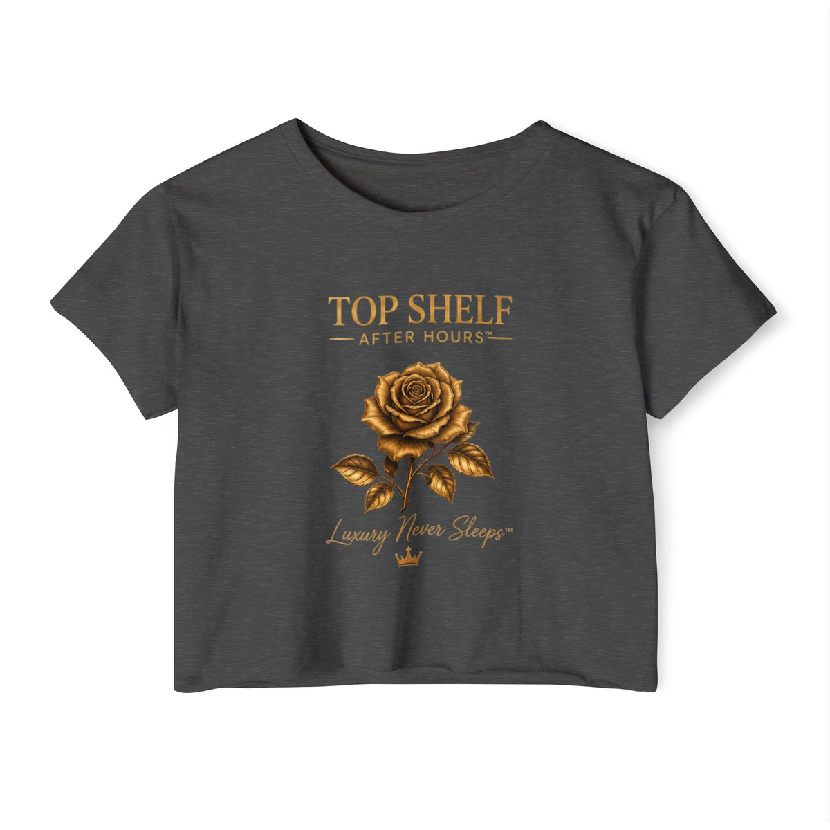 Top Shelf After Hours Rose Crop Top — Women’s Festival Graphic Tee