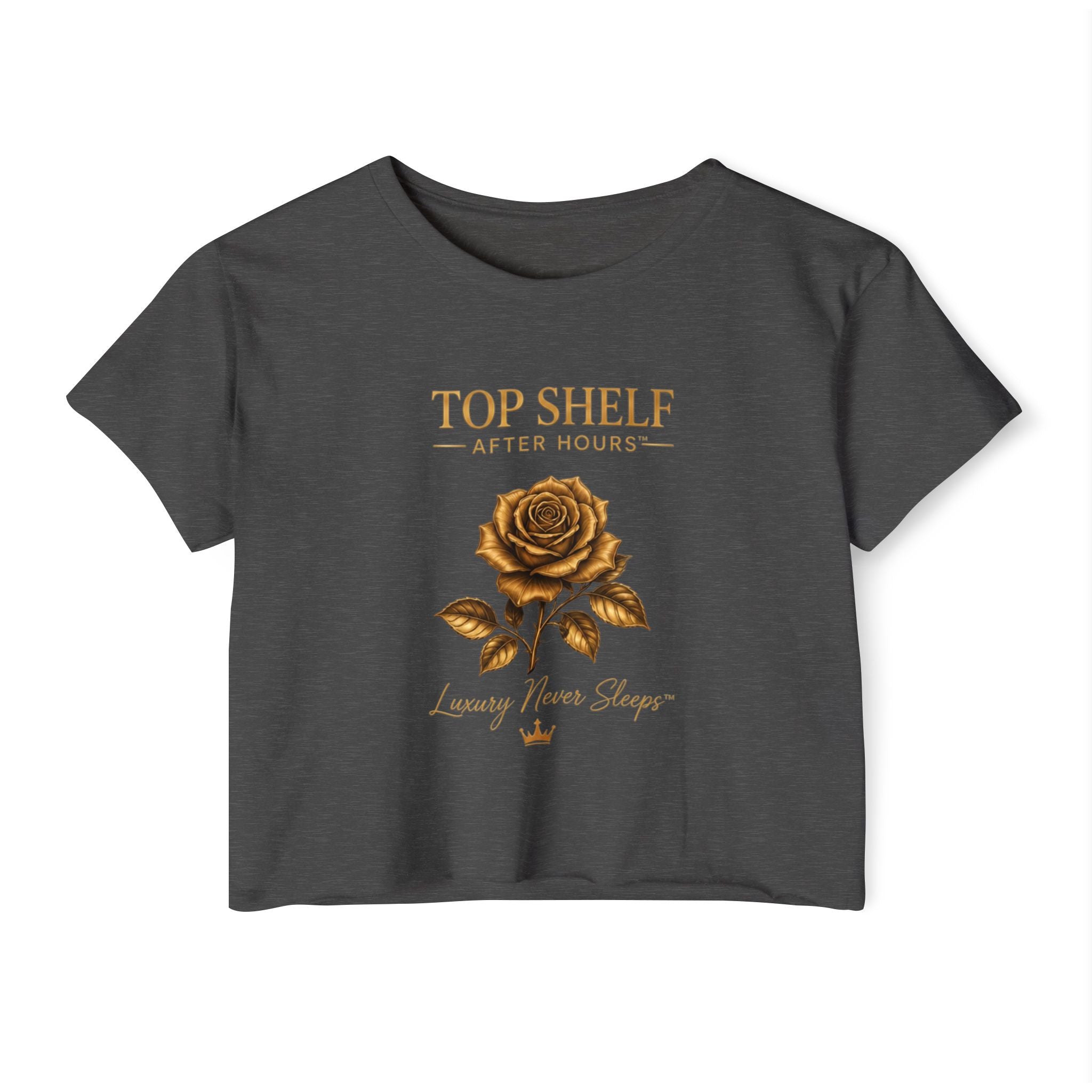 Top Shelf After Hours Rose Crop Top — Women’s Festival Graphic Tee