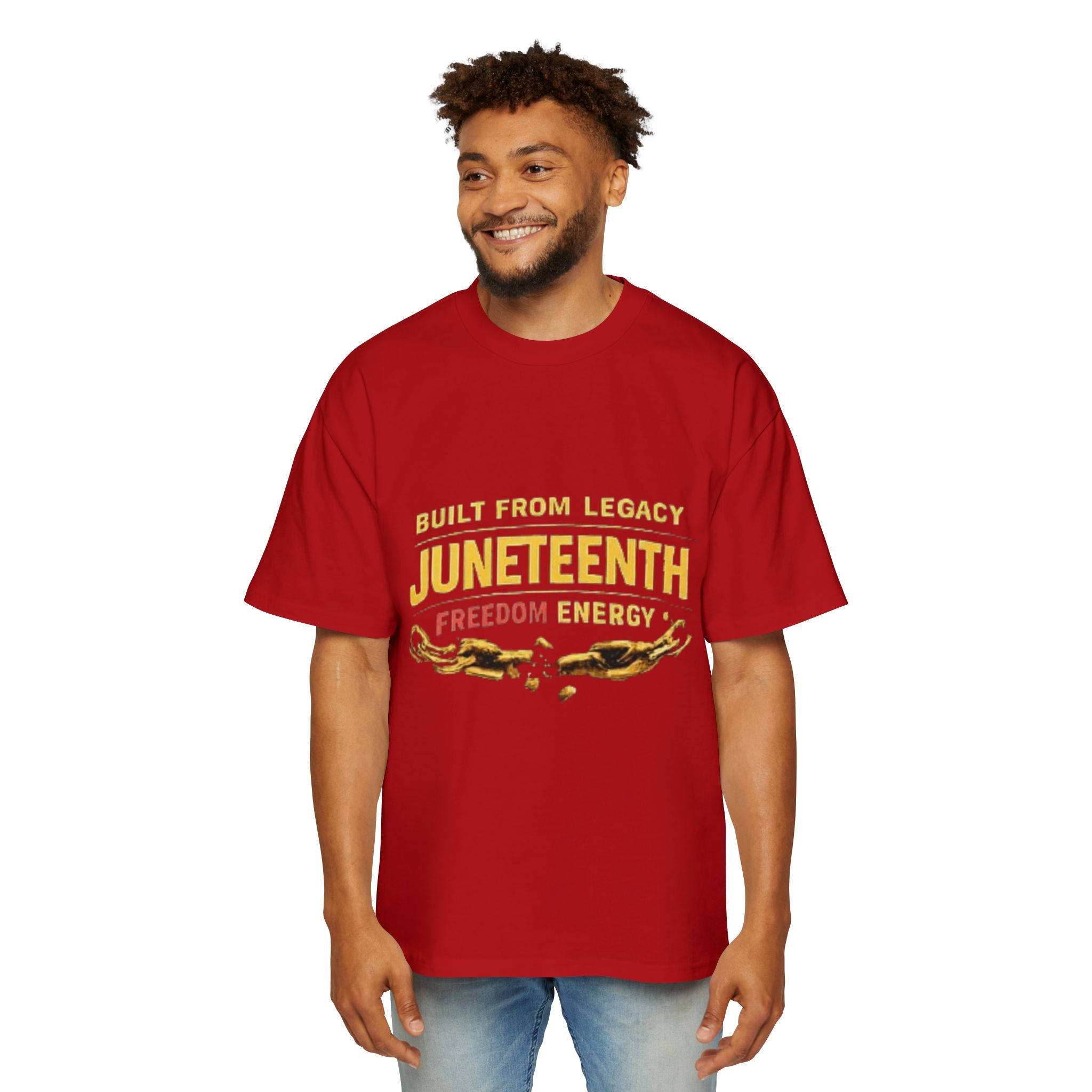 Juneteenth Freedom Energy T-Shirt — "Built From Legacy" Mens Oversized Tee