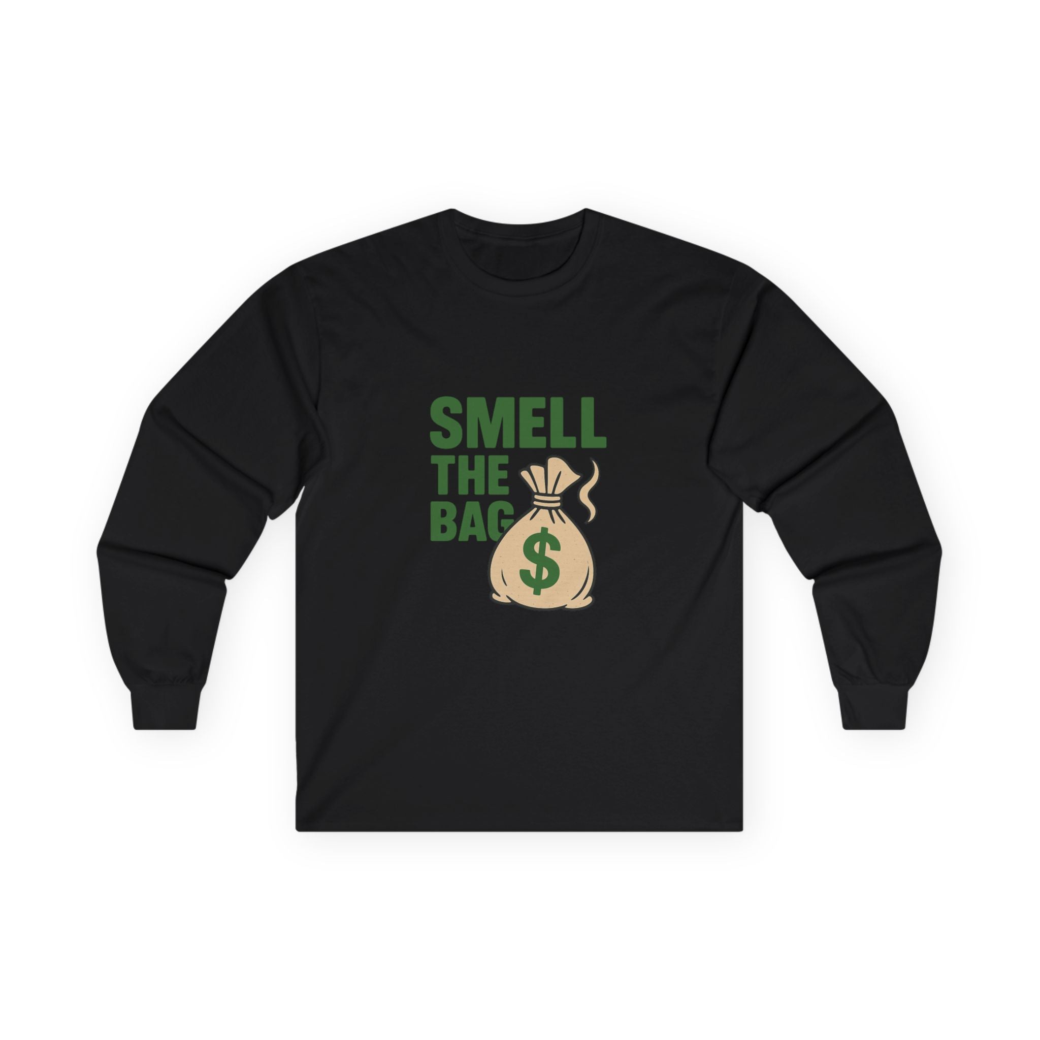 Funny Money-Themed Unisex Long Sleeve Tee - Perfect for Gifting, Birthday Celebrations, Humor, Casual Wear, Gift for Him and Her