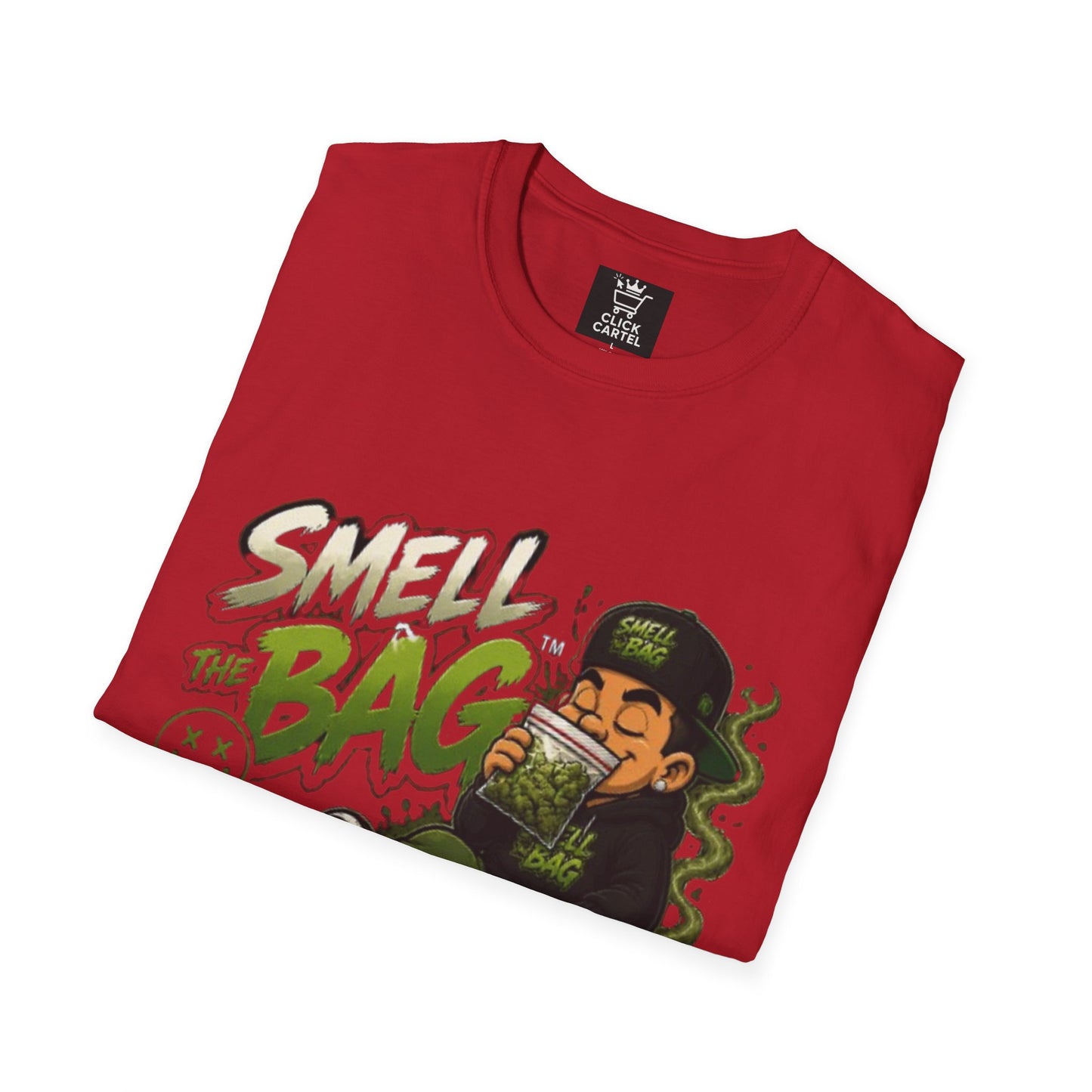 Smell The Bag T-Shirt – Funny Stoner Toon Graphic Tee