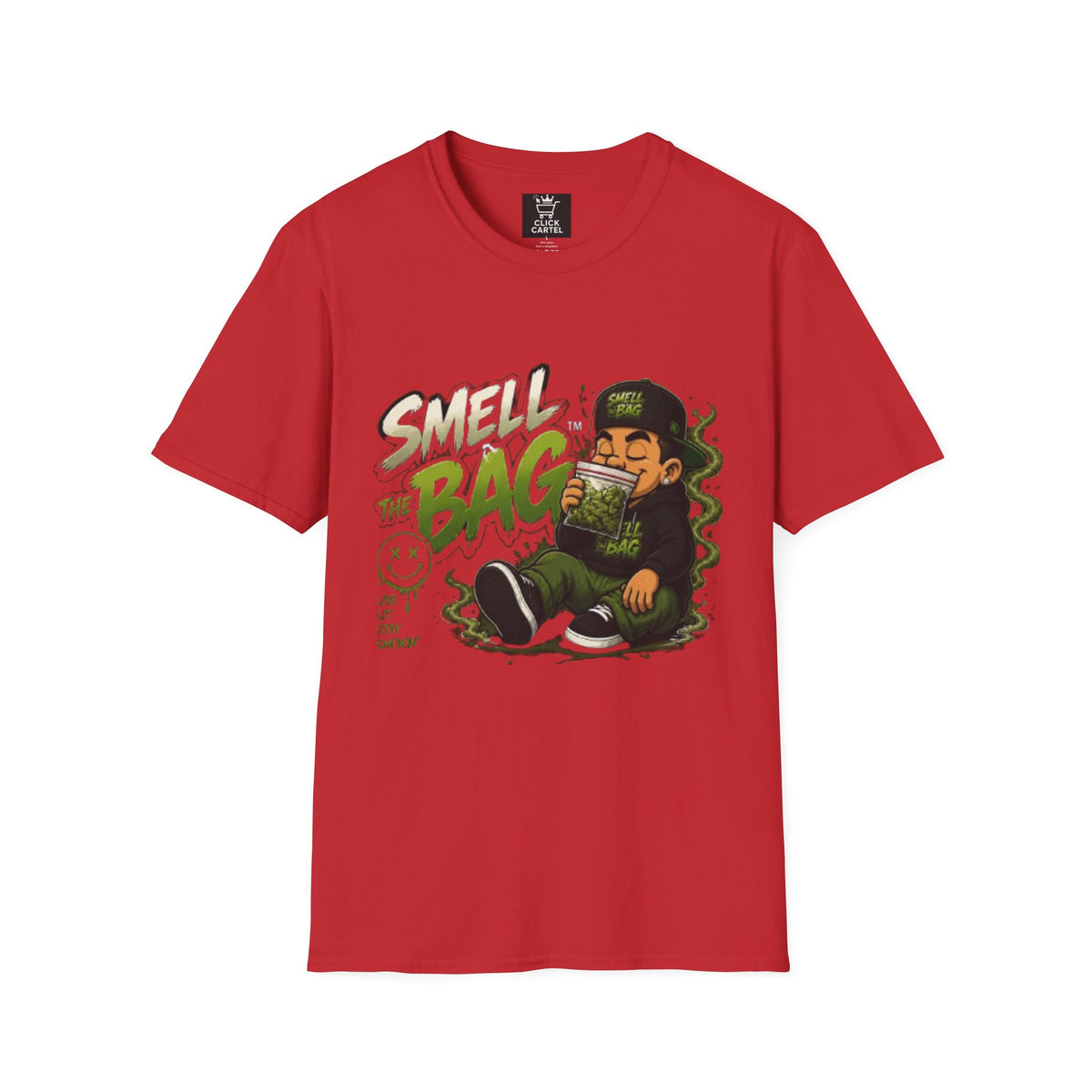 Smell The Bag T-Shirt – Funny Stoner Toon Graphic Tee